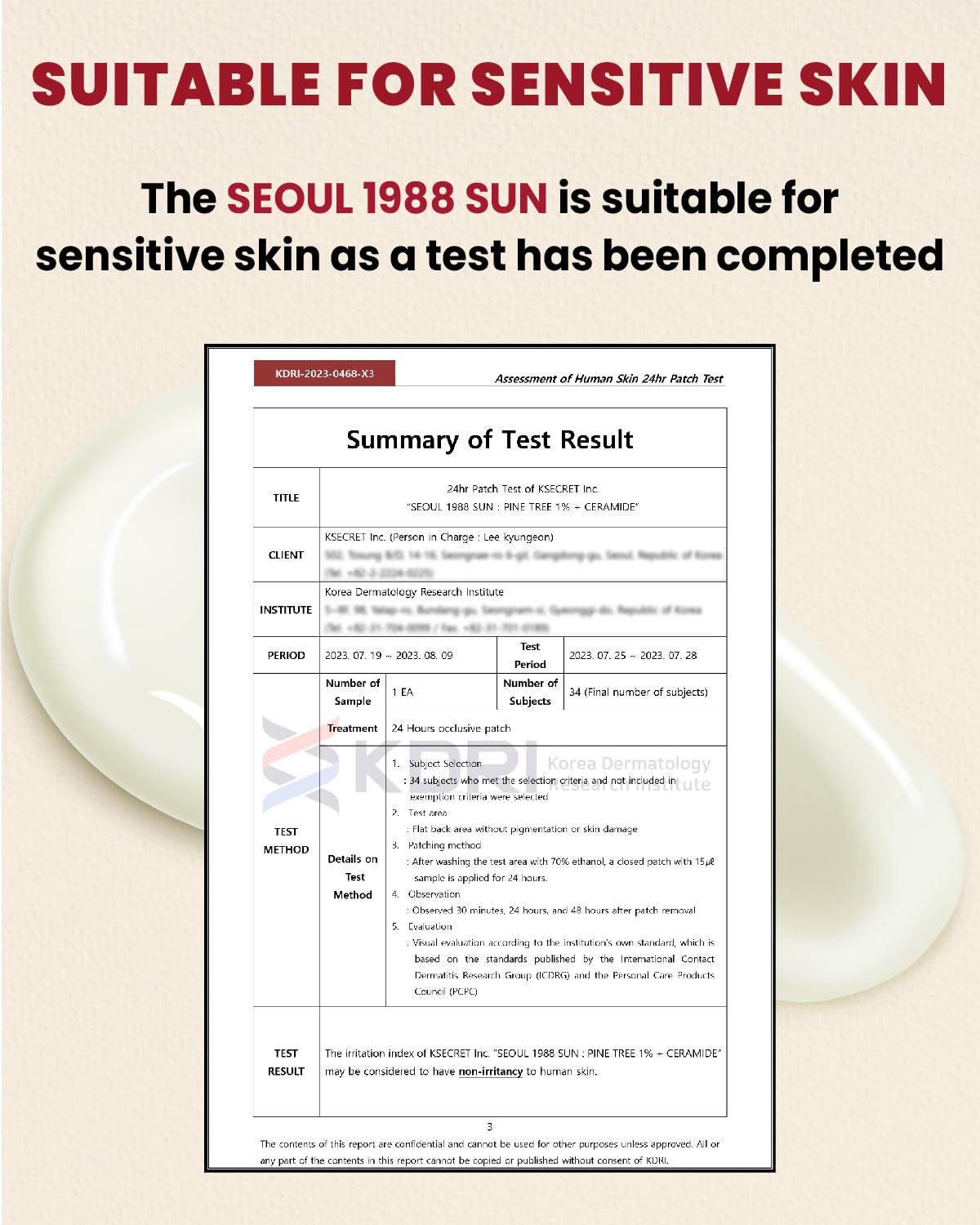 SEOUL 1988 ORIGINAL SUN CREAM