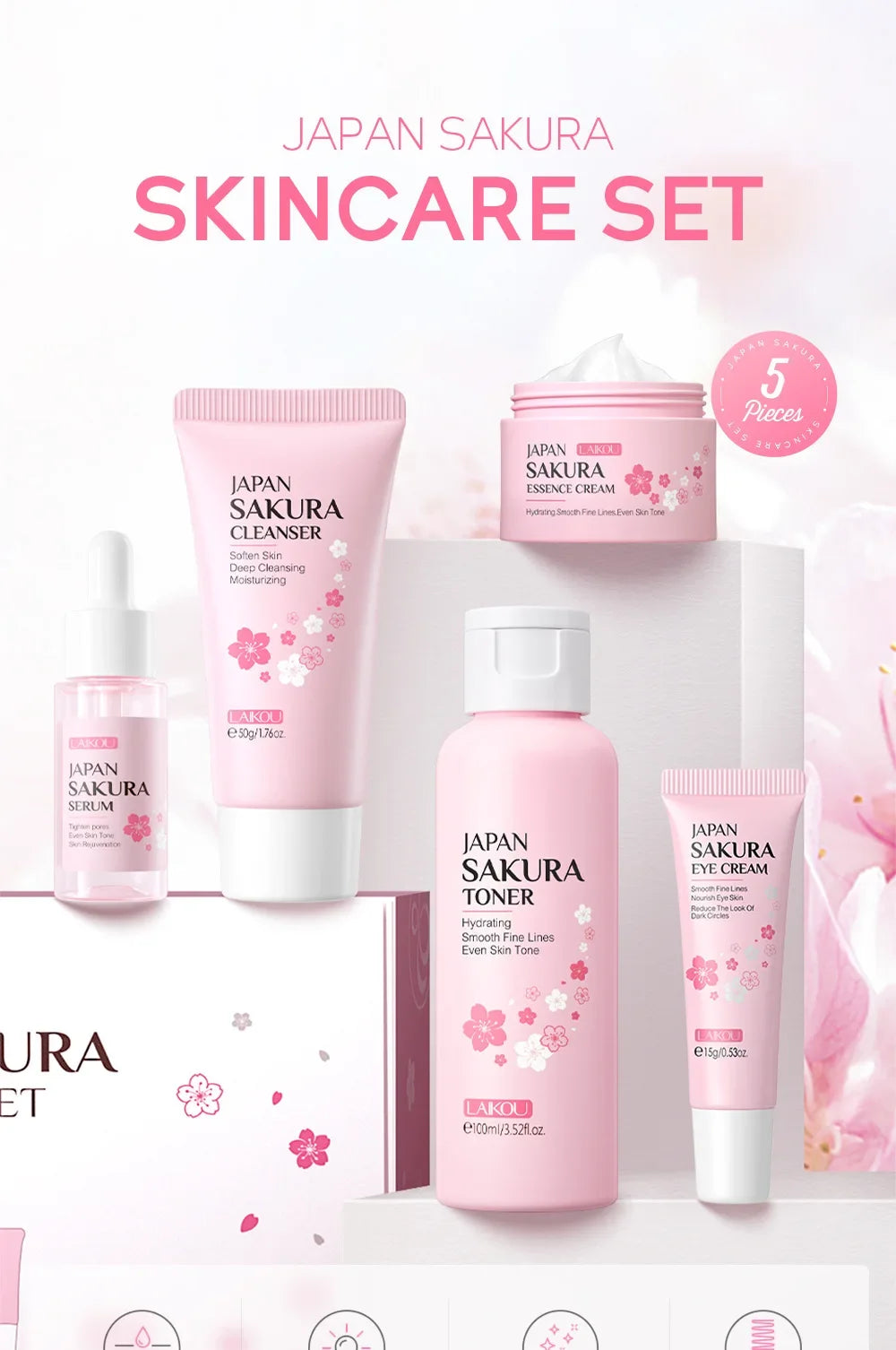 FULL LAIKOU SAKURA SKINCARE SET